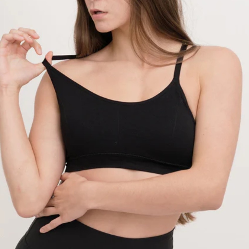 COOBIE Black Coobie Scoopneck Yoga Bra 9147 Set of Two O/S